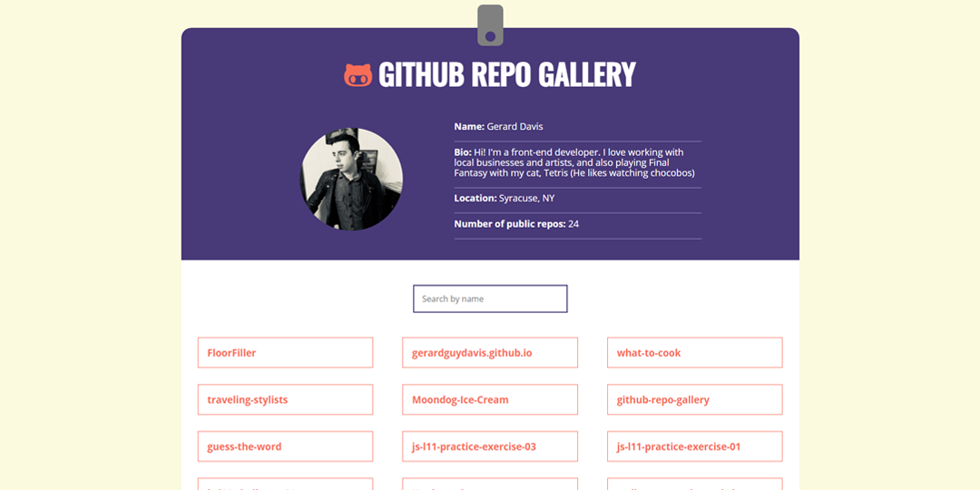 Github Repo Gallery screenshot